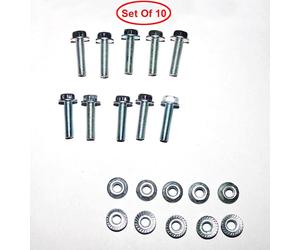 AEspares Bullone Filettato In Acciaio 1 Inch, 5.5mm Con Dado, Set 10