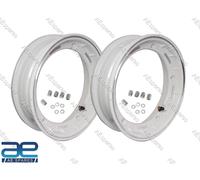 Coppia Cerchi Ruota Per Vespa Tubeless 10" Alluminio Bianco Nuovo