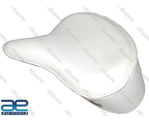 AEspares Selle Solo In Pelle Bianca Per Harley Shovelhead Bobber Chopper