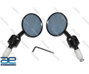 AEspares Specchi Finali Manubrio 7/8" Per Royal Enfield GT 650 Interceptor 650