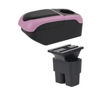 AESRTMJ Per N&issan Per NV200 Per Box Bracciolo Scatola Portaoggetti Accessori Auto Retrofit Dedicati(S1 black-pink 6USB)