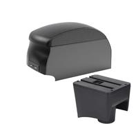 AESRTMJ Per VW Per POLO Mk5 6R Per Vento 2012 2013 2014-2018 Scatola Bracciolo Auto Parti Interne Scatola Di Archiviazione(B2 Black double)