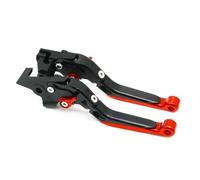 AESRTMJ Per Yamaha TDM 900 TDM900 TDM 2004-2014 Accessori Per Moto Leve Frenofrizione Regolabili Pieghevoli Ed Estensibili CNC(Nero rosso)