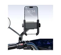 AESRTMJ Supporto Per Telefono Universale Per Moto E Bici Antivibrazione Blocco 1s Operazione Una Mano Morsetto Per Manubrio Per 5.4-7.2"(Rearview Mirror)