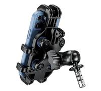 AESRTMJ Supporto Telefono Mozzo Forcella Moto Regolabile Robusto Per Tubi 12mm-25.4mm Per 5.4''-7.2''(Fork Stem)