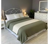 AESSEGI Letto Matrimoniale Solo Testata 160x190 Ferro Battuto Avorio sfumato oro Artigianale Made in Italy. Modello Denise, Struttura Metallo, Spedizione inclusa.