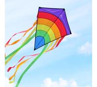 AESTEMON Aquilone Bambini e Adulti, Aquiloni per i Bambini a Diamante Rainbow Eddy, Aquilone Bambina Bambino Facili da Far Volare Giochi all'Aperto Spiaggia per Bambini e Adulti Principianti