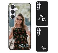 AESTHESTIFY Cover personalizzata per Samsung Galaxy S25 FE con logo Picutre, fine, morbida e resistente agli urti, custodia in TPU di alta qualità per S25FE 5G, con testo logo Picutre, sottile, nero