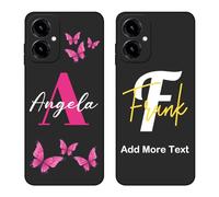 AESTHESTIFY Custodia con nome personalizzata compatibile con Cricket Icon 2026 / AT&T Propel 3 5G - Cover per telefono personalizzata con monogramma con testo iniziale/lettera, custodia protettiva