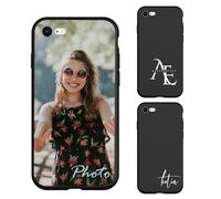 AESTHESTIFY Custodia personalizzata compatibile con iPhone 7/8 / SE 2022 2020 - Cover per telefono personalizzata con foto, immagine, logo e testo, custodia protettiva in silicone TPU, custodie