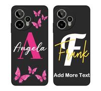 AESTHESTIFY Custodia personalizzata con nome per Cricket Icon Pro (2026) / AT&T Motivate Pro 2 - Cover per telefono personalizzata con monogramma con testo con iniziale/lettera, custodia protettiva