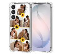 AESTHESTIFY Custodia trasparente con foto per Samsung Galaxy S26 personalizzata - Cover per telefono personalizzata con immagine collage multi immagini, protezione antiurto con airbag, custodia