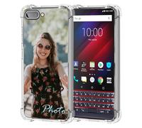 AESTHESTIFY Custodia trasparente personalizzata per BlackBerry KEY2 LE, custodia sottile per telefono con immagine personalizzata/nome/logo, custodia protettiva trasparente morbida con cuscino airbag