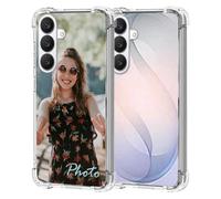 AESTHESTIFY Custodia trasparente personalizzata per Samsung Galaxy S26 5G 2026 da 6,3 pollici, immagine personalizzata/nome/logo, custodia protettiva trasparente morbida con cuscino airbag