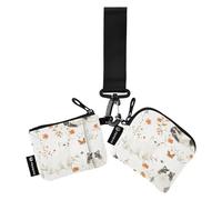 Aesthetic American Curl Cats White_1 - Portafogli da donna, sottili, piatti, con cerniera, con cinturino da polso, per lavoro, viaggi, confezione da 2, Multicolore, 4.13"(L) x 3.5"(W), Accessorio da