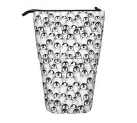 Aesthetic Astuccio Portapenne Cute Baby Penguins Sketch Print Portamatite Borsa per Matite per Ufficio Scuola Studenti
