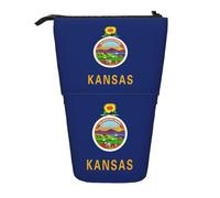Aesthetic Astuccio Portapenne Kansas State Flag Cancelleria Portamatite Borsa Porta Penne per Adulto Studenti Ufficio