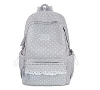 Aesthetic Backpack - Cute Nylon Laptop Bag With Water Bottle Pocket