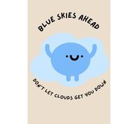 Aesthetic Blue Cloud Paperback Notebook, Lined Journal for Note Taking and School Work for Teen Girls and Women