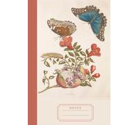 Aesthetic Botanical Journal - A5 Lined Notebook with Cream Paper (120 Pages) | Pomegranate and Butterflies Design: Ideal Gift for Plants Lovers, Nature Lovers, Aesthetic Journaling