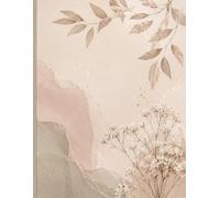 Aesthetic Botanical Journal for Women - Minimalist Beige Graph Paper Notebook for Writing and Planning: Elegant Neutral Watercolor Botanical Notebook