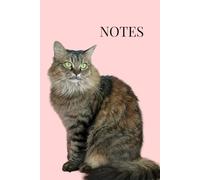 Aesthetic Cat Lined Notebook: Cute Fluffy Cat Journal - 120 Pages A5 College Ruled Pink Kitten Notebook for Writing, Diary, School Supplies and Office
