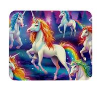 Aesthetic Colorful Art Uni-Corn Mousepad Lavabile Tappetino per Mouse Comodo Mouse Pad per Computer Gaming Casa 25X30Cm