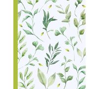 Aesthetic Composition Notebook Floral Design: Wide Ruled Pages | Soft Botanical Cover | 110 Pages for School, College & Work