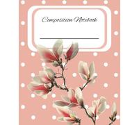 Aesthetic Composition Notebook: Wide Ruled Vintage Pastel Boho Floral Illustration 7.5" x 9.25", 110 pages, Elegant Journal for School, College Students, Work, Diary