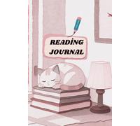 Aesthetic Cozy Cat Reading Journal: 100 Pages Book Log & Tracker (Crimson Red Edition) with Interactive Reading Challenge and Review Pages