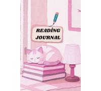 Aesthetic Cozy Cat Reading Journal: 100 Pages Book Log & Tracker (Sage Pink Edition) with Interactive Reading Challenge and Review Pages