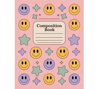 Aesthetic Cute Preppy Composition Notebook: 120 Pages Composition Book, with Fantasycartoon Cover Design, designed for Drawing, Ideas, Women, Writers, ... Cover Design, designed for Draw