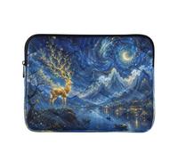 Aesthetic Deer - Custodia per quaderno, con stampa, con finitura trapuntata | Custodia per computer con controllo della vestibilità per tutto il dispositivo, cerniera superiore liscia e ammortizzazione