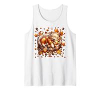 Aesthetic Dog Stuff Fall Graphic with Golden Retriever Puppy Canotta