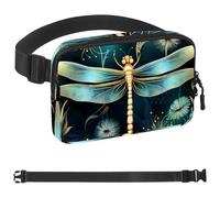 Aesthetic Dragonfly-1981 - Marsupio a tracolla per uomo e donna, borsa da cintura per viaggi, casual, passeggiate, corsa, escursionismo, ciclismo, Multicolore 09, 1.5x9.0x5.9in/4x23x15cm