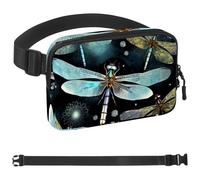 Aesthetic Dragonfly-1981 - Marsupio a tracolla per uomo e donna, borsa da cintura per viaggi, casual, passeggiate, corsa, escursionismo, ciclismo, Multicolore 01, 1.5x9.0x5.9in/4x23x15cm