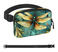 Aesthetic Dragonfly-1981 - Marsupio a tracolla per uomo e donna, borsa da cintura per viaggi, casual, passeggiate, corsa, escursionismo, ciclismo, Multicolore 08, 1.5x9.0x5.9in/4x23x15cm
