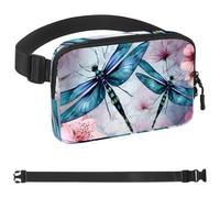 Aesthetic Dragonfly-1981 - Marsupio a tracolla per uomo e donna, borsa da cintura per viaggi, casual, passeggiate, corsa, escursionismo, ciclismo, Multicolore 07, 1.5x9.0x5.9in/4x23x15cm
