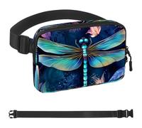 Aesthetic Dragonfly-2047 - Marsupio a tracolla per uomo e donna, borsa da cintura per viaggi, casual, passeggiate, corsa, escursionismo, ciclismo, Multicolore 06, 1.5x9.0x5.9in/4x23x15cm