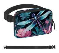 Aesthetic Dragonfly-2047 - Marsupio a tracolla per uomo e donna, borsa da cintura per viaggi, casual, passeggiate, corsa, escursionismo, ciclismo, Multicolore 09, 1.5x9.0x5.9in/4x23x15cm
