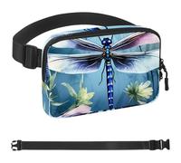 Aesthetic Dragonfly-2047 - Marsupio a tracolla per uomo e donna, borsa da cintura per viaggi, casual, passeggiate, corsa, escursionismo, ciclismo, Multicolore 02, 1.5x9.0x5.9in/4x23x15cm