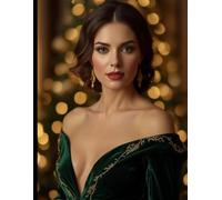 Aesthetic Emerald Velvet Composition Notebook: Elegant Christmas Holiday Journal for School, College, Women and Girls | Beautiful Golden Lights and ... Layout, Cozy Winter Lined Diary Gift for Her