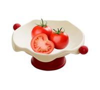 Aesthetic Fruit Platter Raised Base - Draining Display Plate, Cookie Dessert and Party Serving Tray | Perfect Ideal Suitable for Chocolate Cake Desserts Home Kitchen Living Room Bathroom