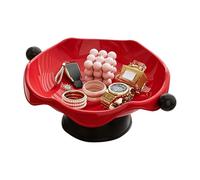 Aesthetic Fruit Platter Raised Base - Draining Display Plate, Cookie Dessert and Party Serving Tray | Perfect Ideal Suitable for Chocolate Cake Desserts Home Kitchen Living Room Bathroom