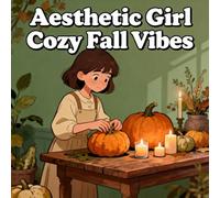 Aesthetic Girl Cozy Fall Vibes Coloring Book: Improve Fine Motor Skills For Kids Rainy Day Fun Adorable Big Coloring Pages Calm And Engaging Activity ... Fine Motor Skills For Kids Rainy Day Fu
