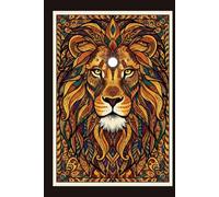 Aesthetic Golden Lion Zen Mandala Dot Grid Journal: 100 Page Dotted Notebook with Premium Cream Paper | 6x9 Matte Hardcover for Creative Writing, Mindfulness, and Courageous Planning