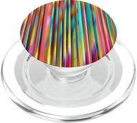 Aesthetic Hippie Decor For Women Cute Summer Rainbow Stripes PopSockets PopGrip per MagSafe