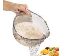 Aesthetic Multifunctional Rice Strainer with Handle, 2026 NEW Multipurpose Rice Washing Bowl Strainer with Handle for Efficient Draining & Rinsing (#1)
