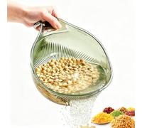 Aesthetic Multifunctional Rice Strainer with Handle, 2026 NEW Multipurpose Rice Washing Bowl Strainer with Handle for Efficient Draining & Rinsing (#2)