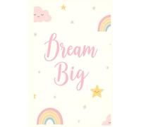 Aesthetic Notebook Journal - Dream Big Inspirational Notebook, 8 x 10 Sheet Size, 100 Ruled Line Pages